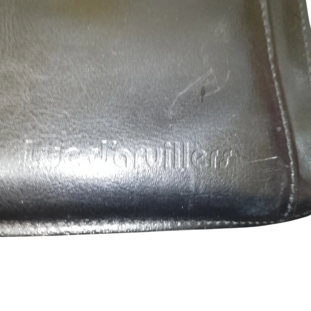 Luc D’Arvillers Vintage Italian Leather Briefcase Black Structured Old Money Bag